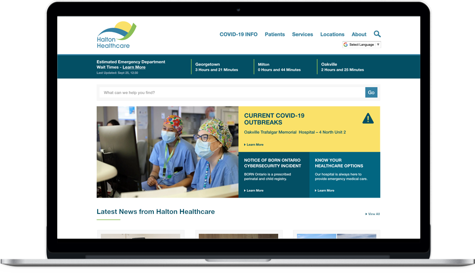 Halton Healthcare Website
