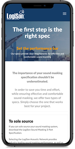LogiSon Website Mobile