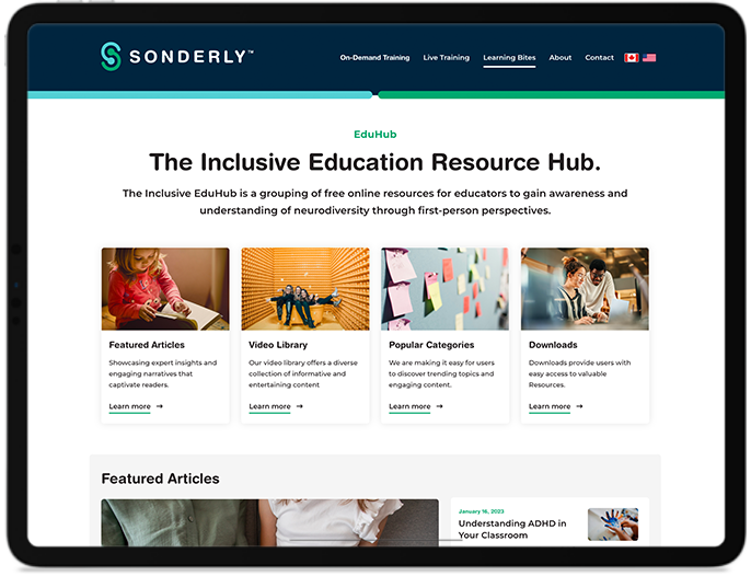 Sonderly Website iPad