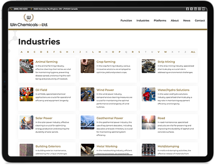 Rice Website iPad